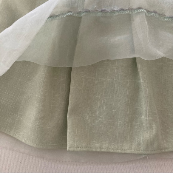 Vintage Bryan Baby Girl 18 Months Sage Green Tulle Dress Diaper Cover Set - Picture 7 of 8